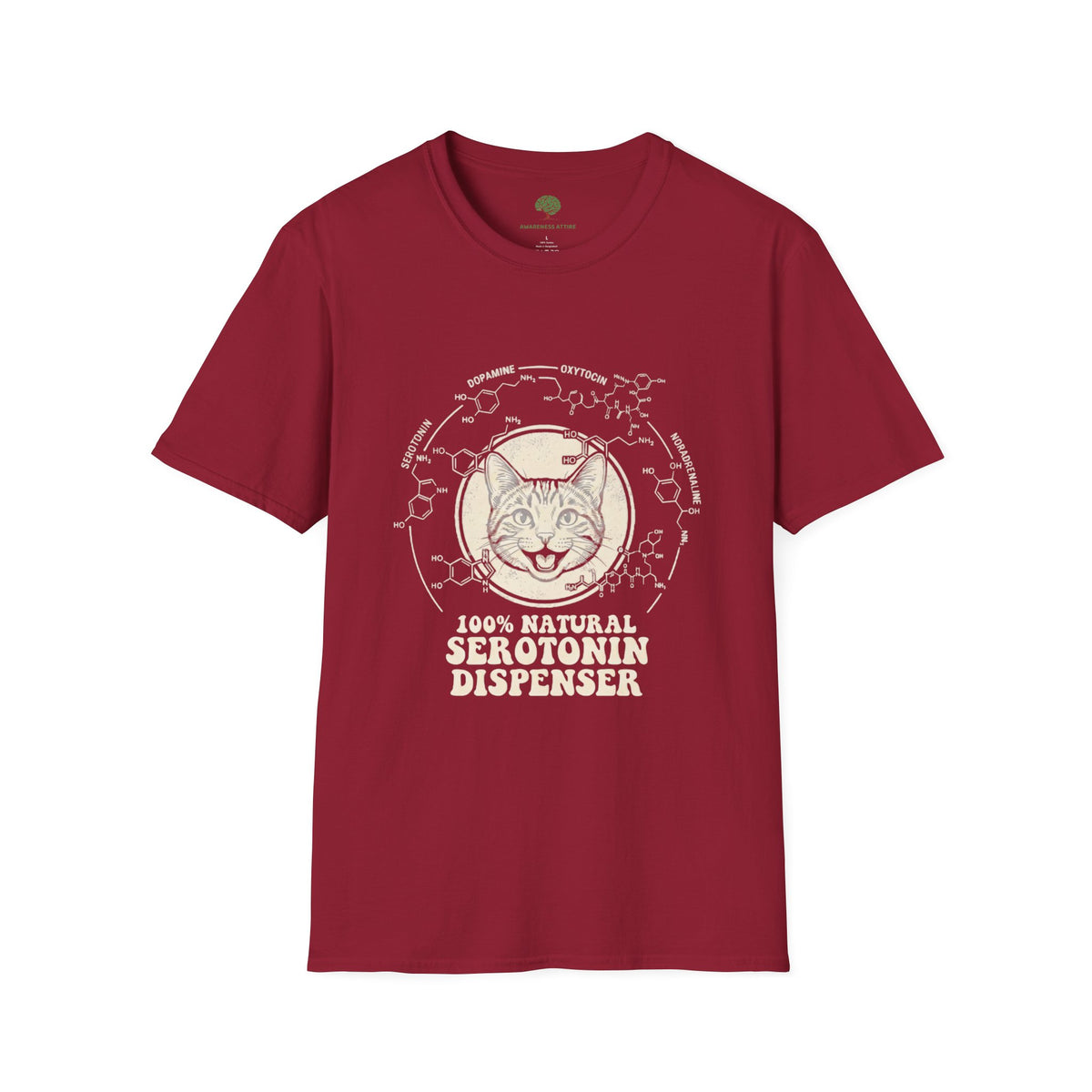 Cat 100% Natural Serotonin Dispenser / Mental Health Awareness Tee
