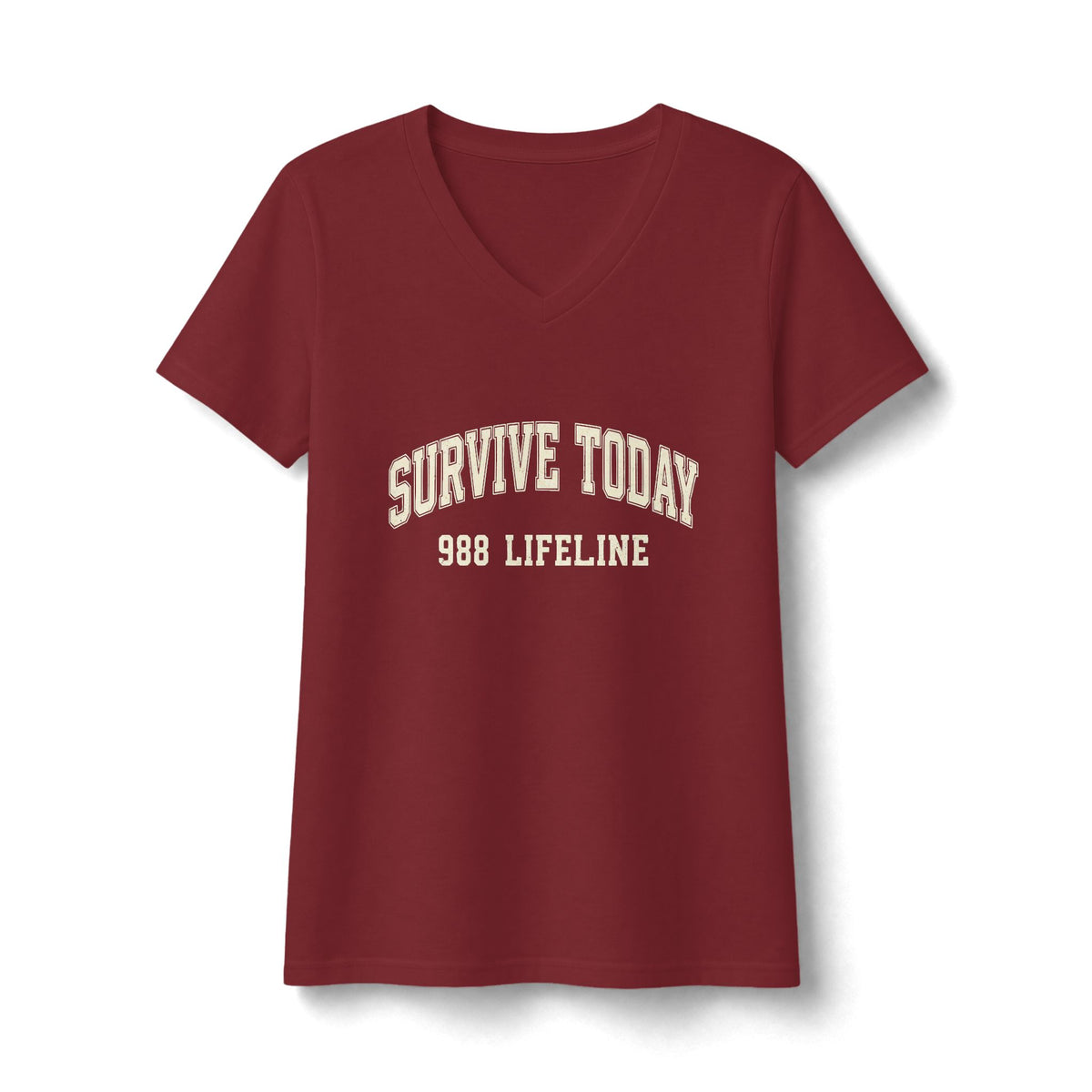 Survive Today 988 Lifeline V-Neck/Suicide Awareness