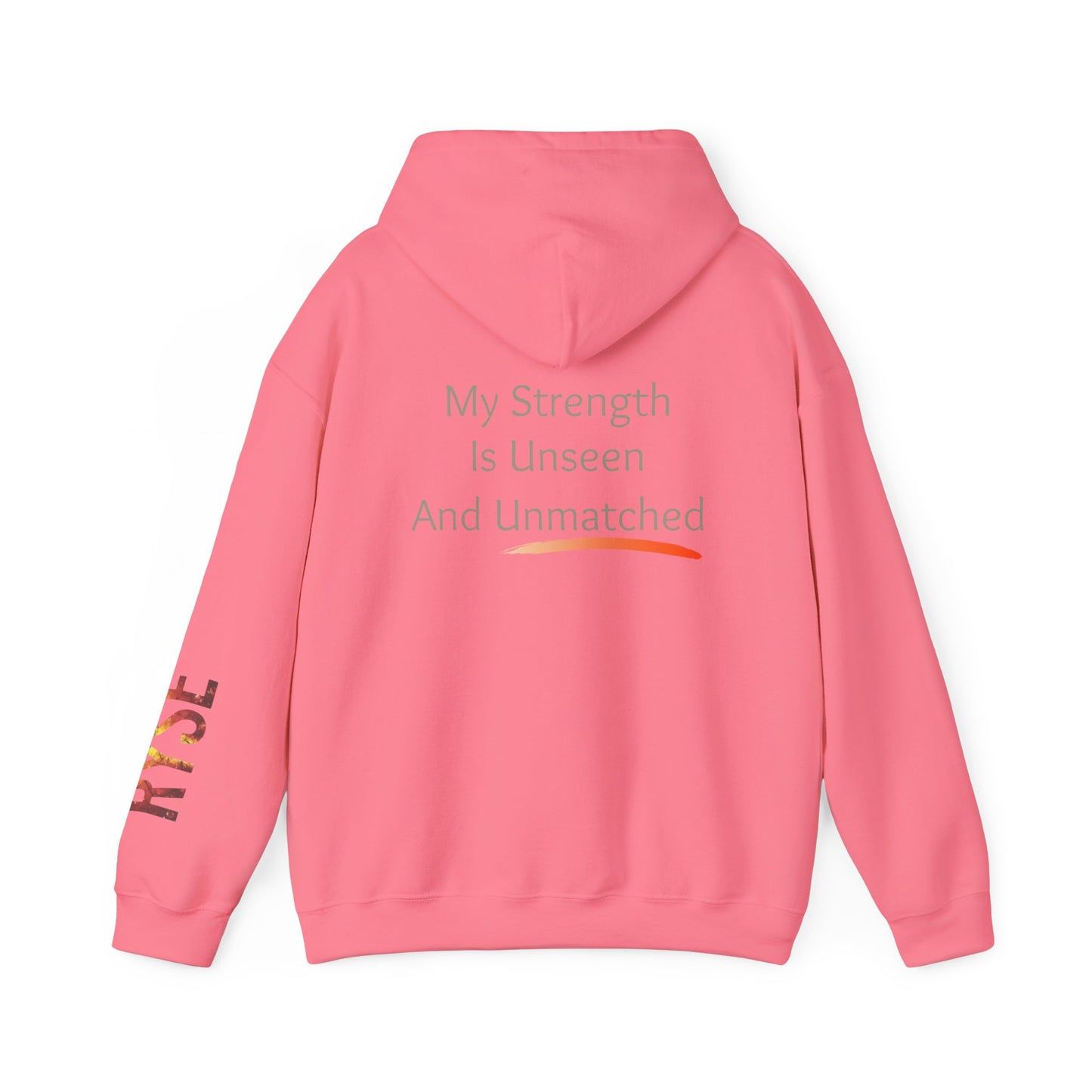 A hoodie featuring a phoenix showcasing the inner strength we have