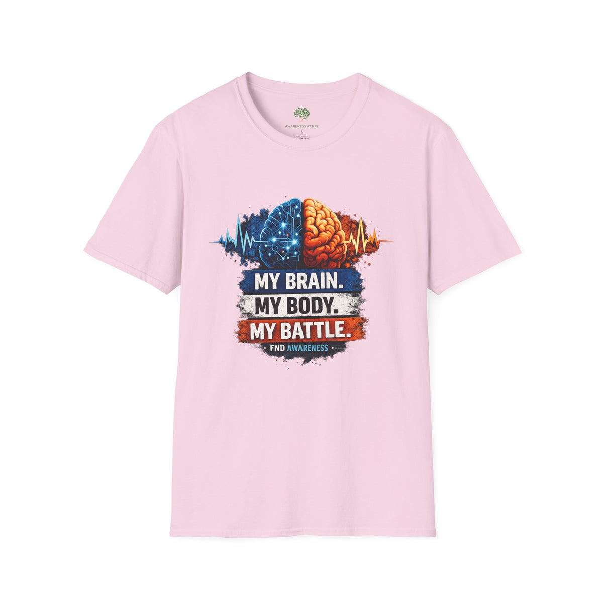 Brain Battle T-Shirt — “My Brain. My Body. My Battle.” Mental Health Awareness Tee