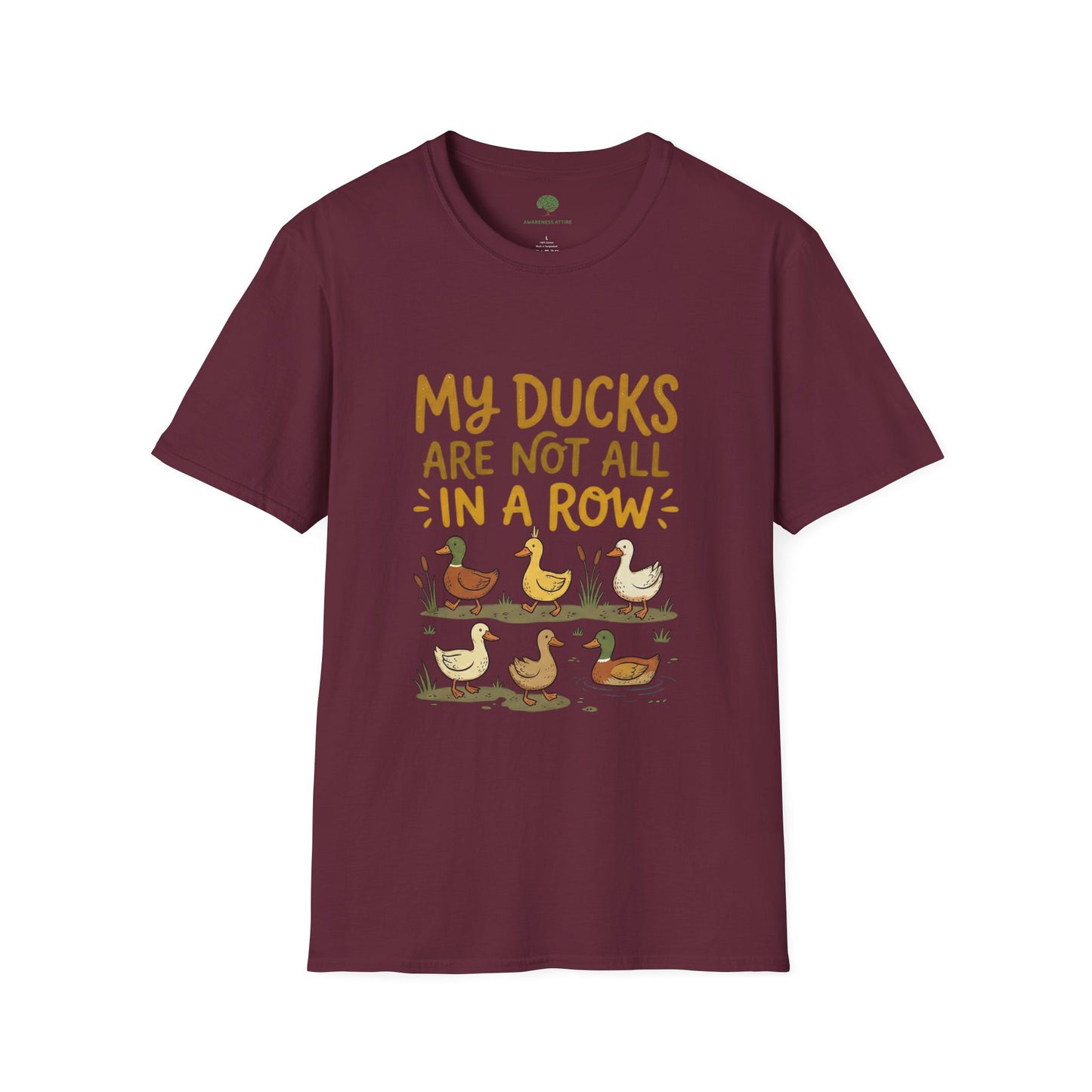 “My Ducks Are Not All In A Row” Cute Duck Graphic Tee