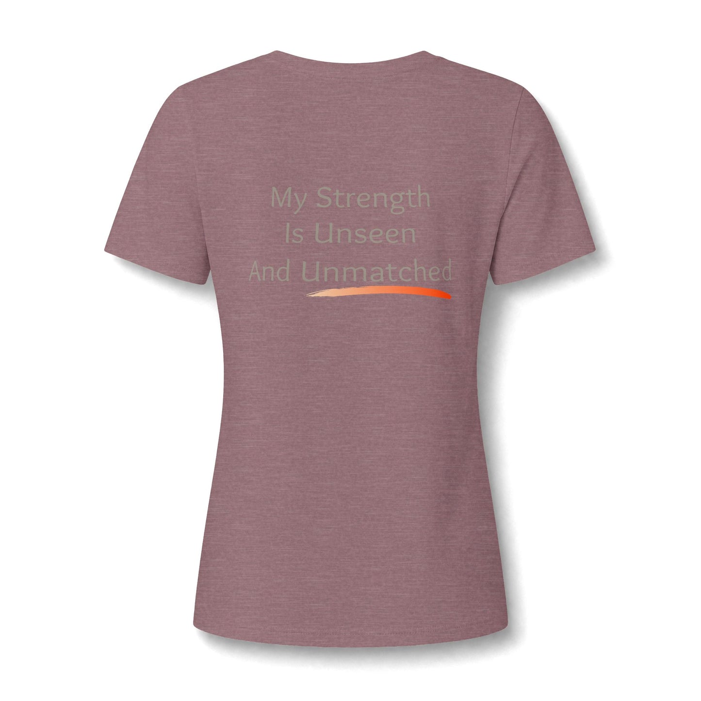 Mental health V Neck featuring a bright logo phoenix and a phrase about inner strength