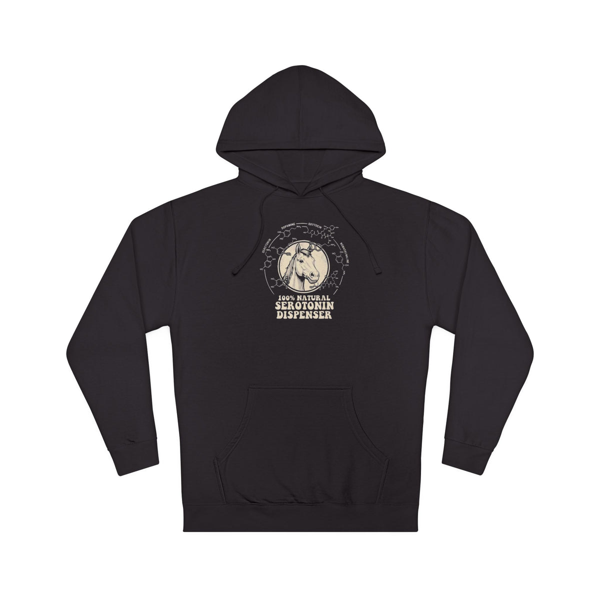 Horse 100% Natural Serotonin Dispenser T-Shirt | Equestrian Mental Health Graphic Tee