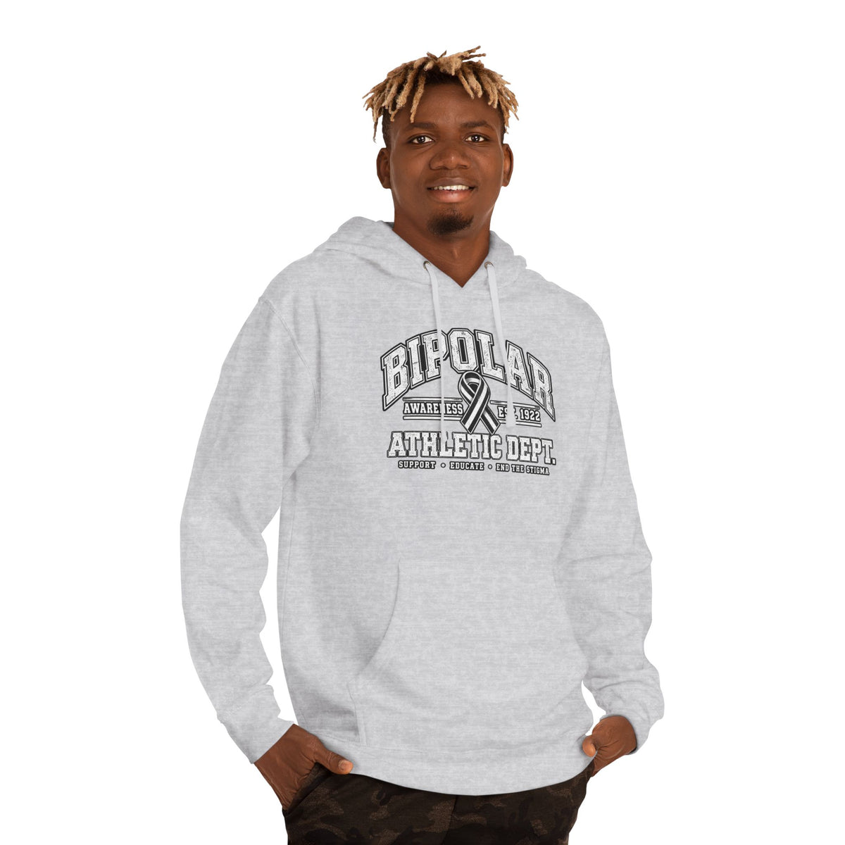 Bipolar Athletic Dept. Hoodie — Retro Varsity Mental Health Awareness Sweatshirt