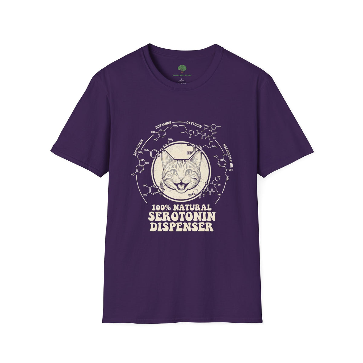 Cat 100% Natural Serotonin Dispenser / Mental Health Awareness Tee