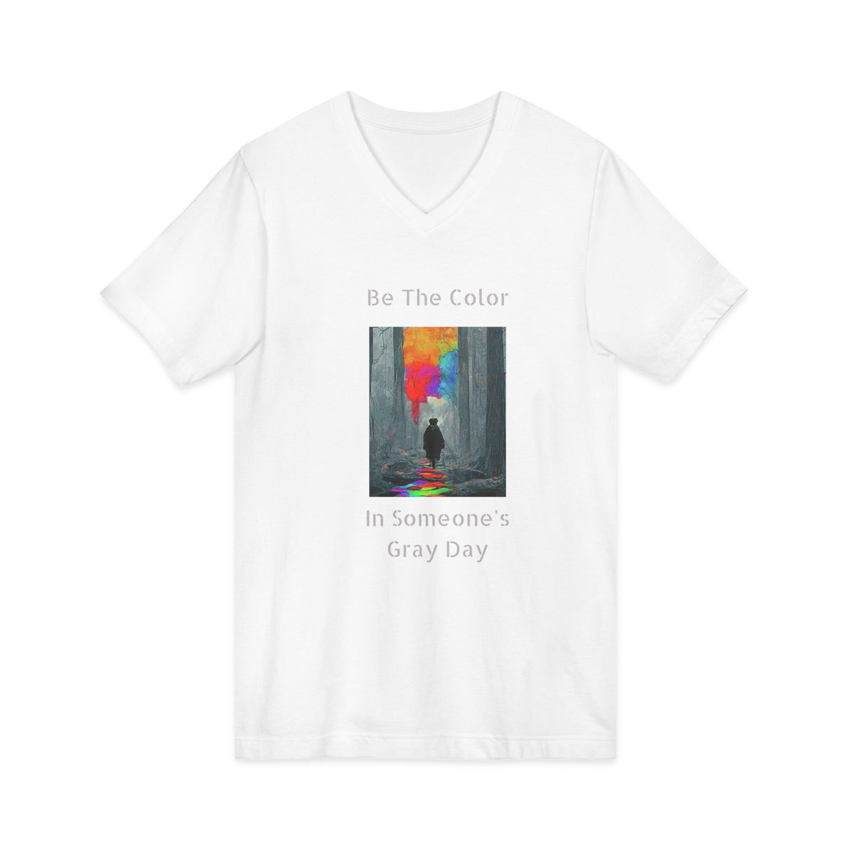 Unisex Be the Color V-Neck Tee