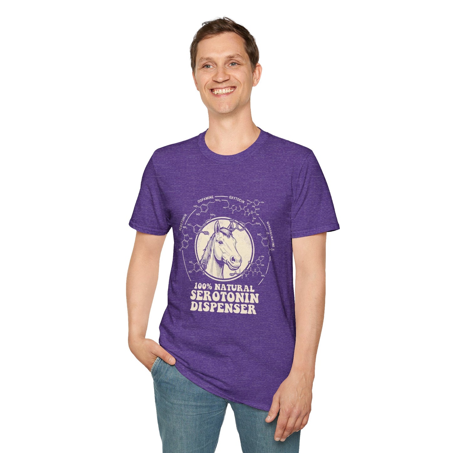 100% Natural Serotonin Dispenser Horse Graphic Tee
