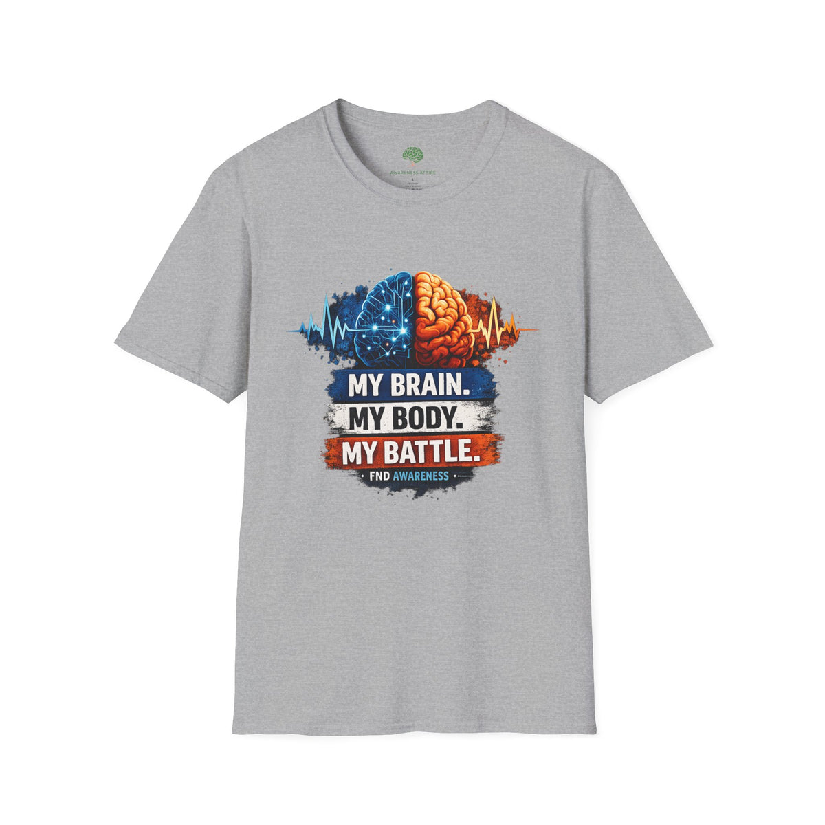 Brain Battle T-Shirt — “My Brain. My Body. My Battle.” Mental Health Awareness Tee