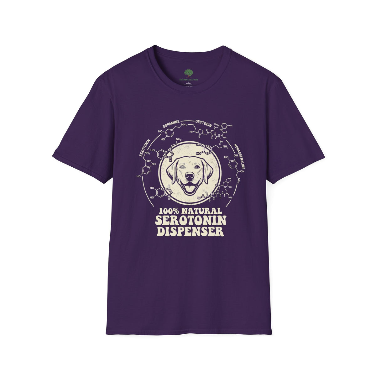 Dog 100% Natural Serotonin Dispenser / Mental Health Awareness Tee / Awareness Attire