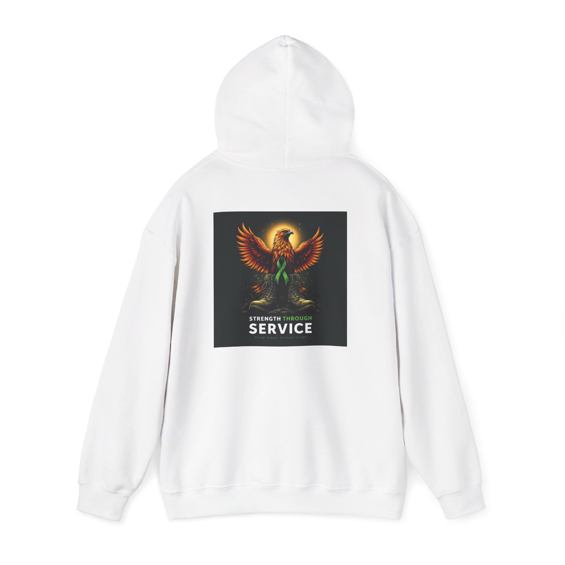 Veteran PTSD hoodie in white