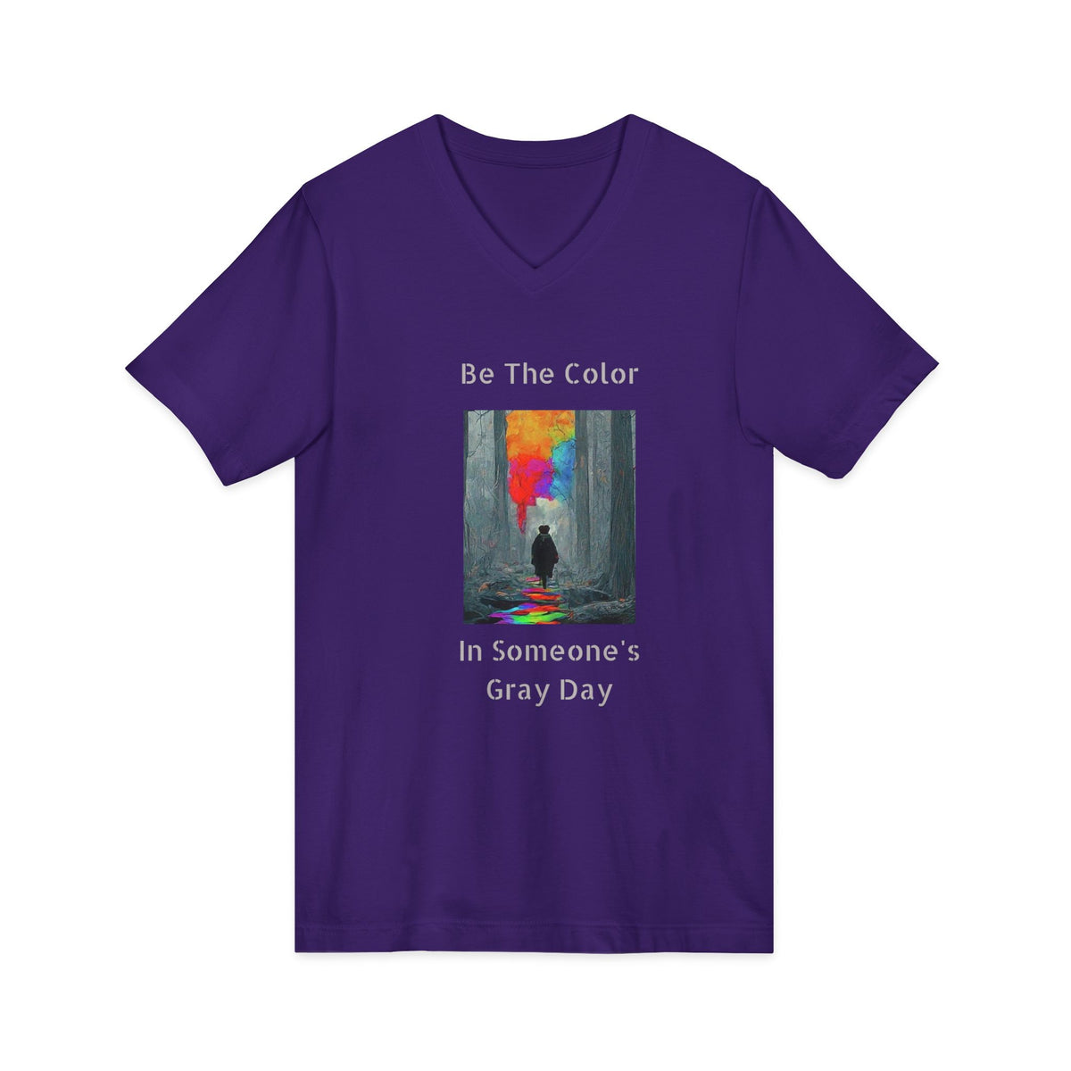 Unisex Be the Color V-Neck Tee