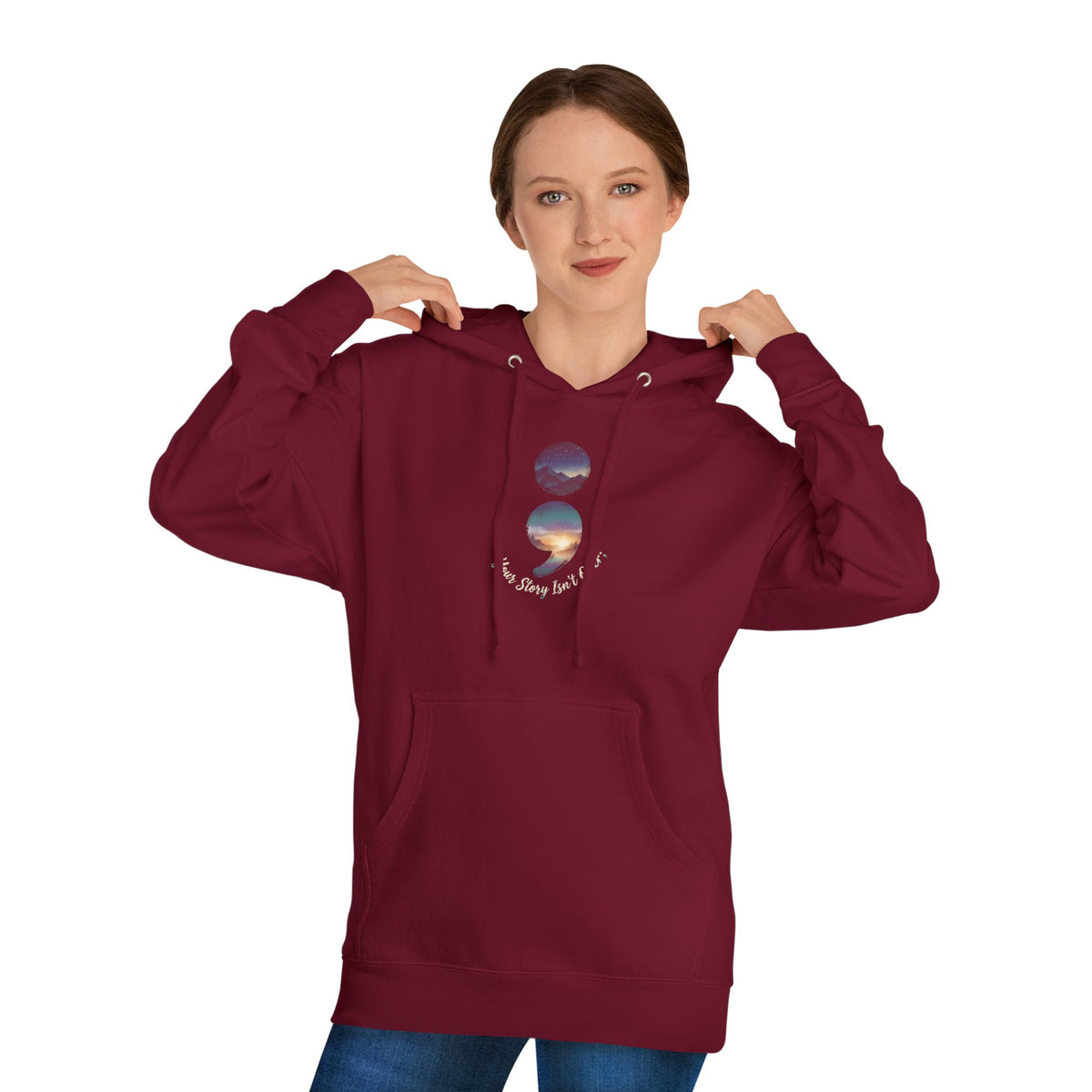 Your Story Isn’t Over Yet Semicolon Graphic Hoodie | Suicide Awareness & Mental Health Hoodie
