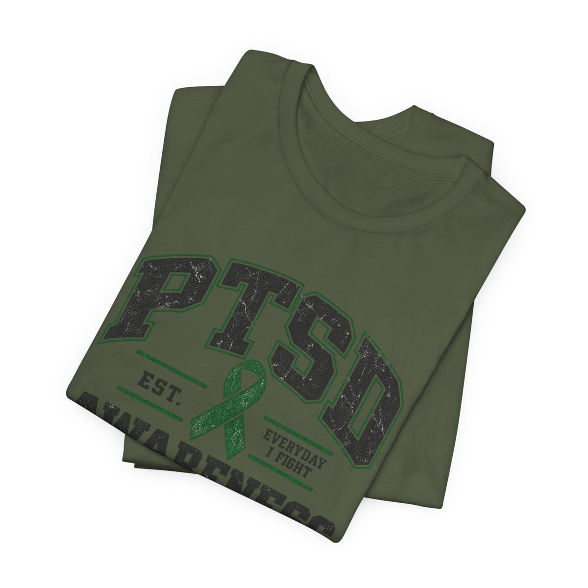 PTSD Awareness Athletic Department Green Ribbon Tee