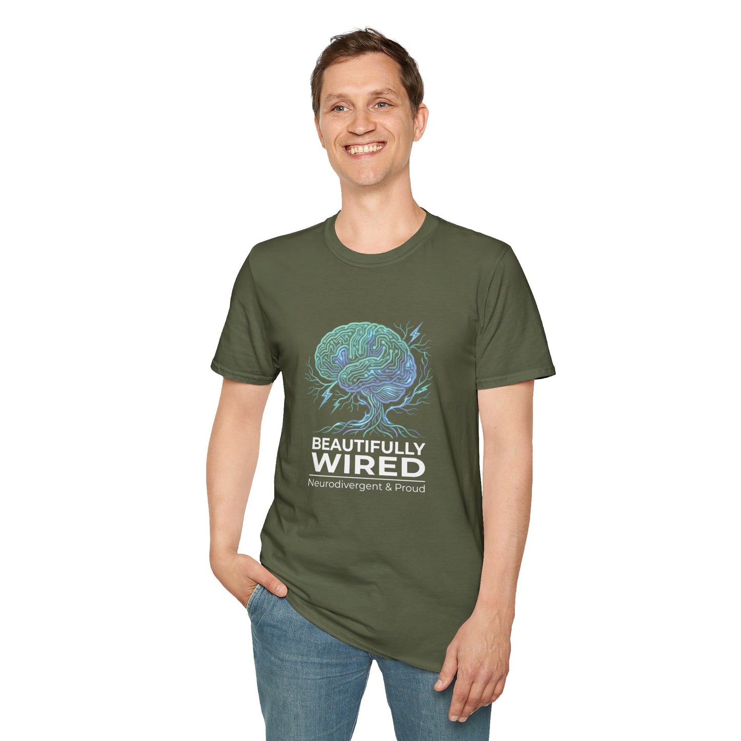 Beautifully Wired Brain T-Shirt — Neurodivergent Pride Tee