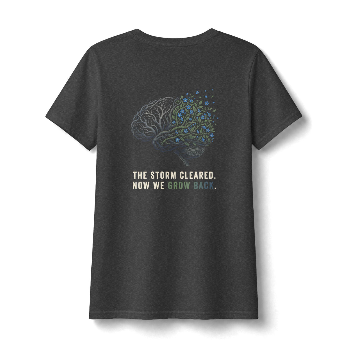 The Storm Cleared  V Neck| Post-Stroke Depression & Neuroplasticity V Neck