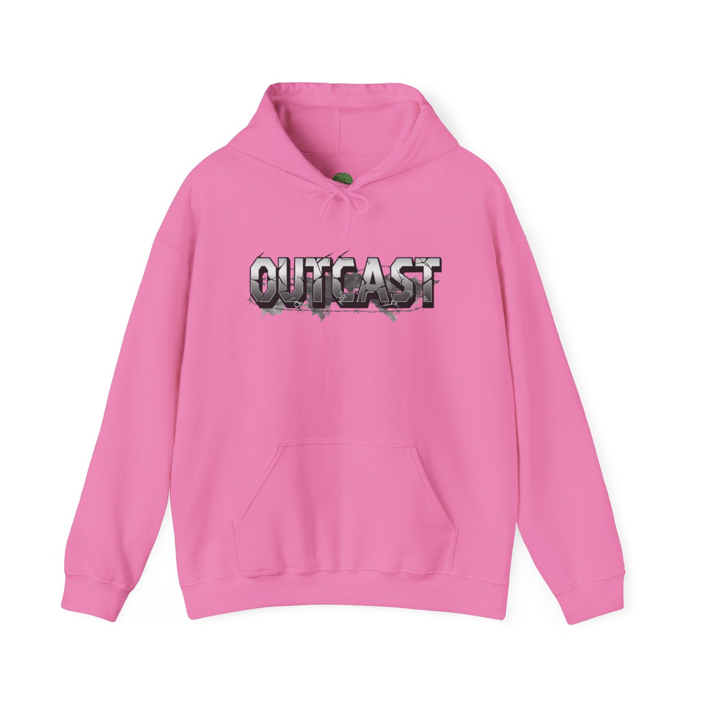 Outcast Graphic Hoodie — Grunge Drip Streetwear Pullover