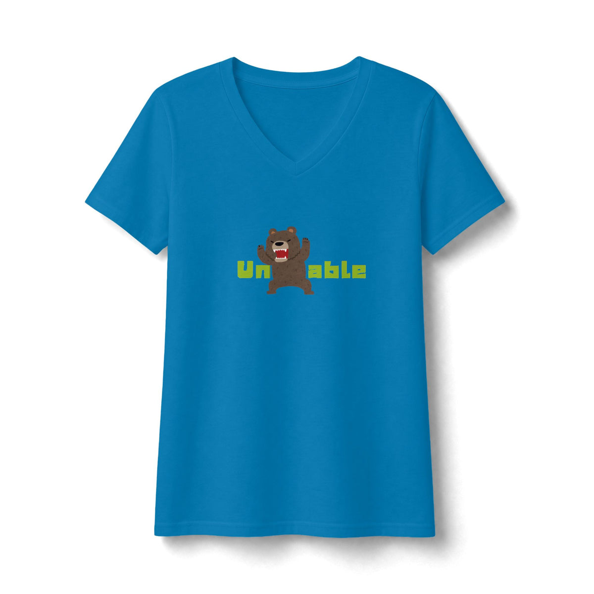 Un-Bearable Cute Bear Graphic Mental Health V Neck
