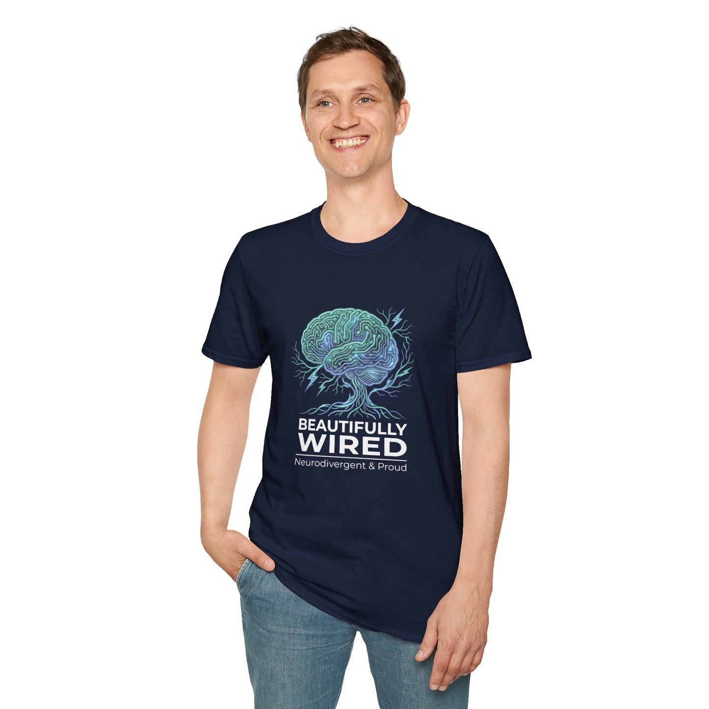 Beautifully Wired Brain T-Shirt — Neurodivergent Pride Tee