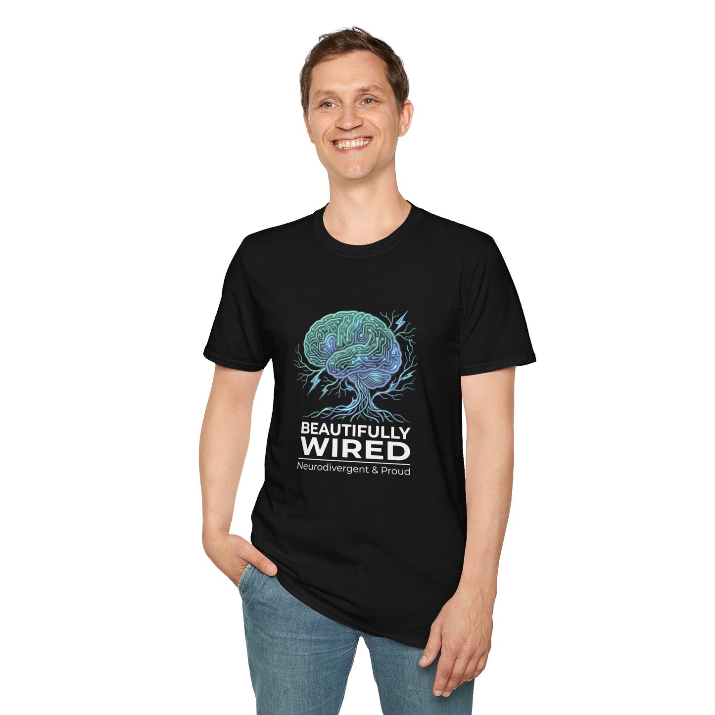 Beautifully Wired Brain T-Shirt — Neurodivergent Pride Tee