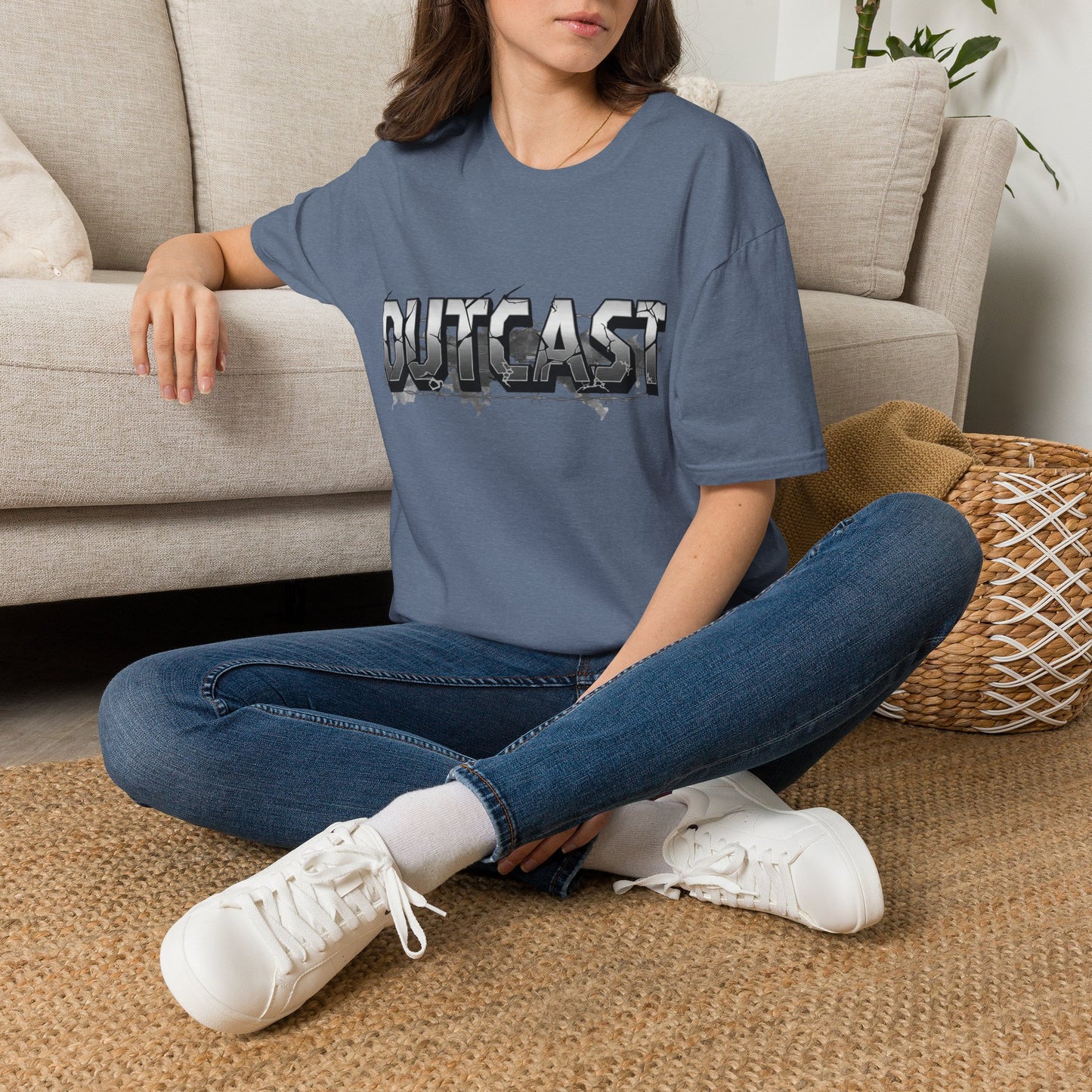 "Outcast" T-Shirt | Minimalist Typography Slogan Tee