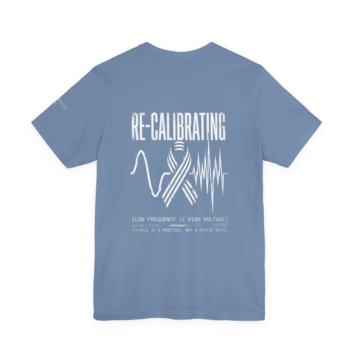Re-Calibrating Ribbon Tee — Awareness Support Short Sleeve Shirt