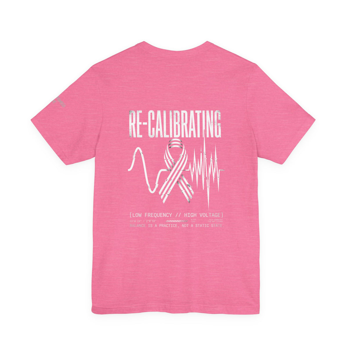 Re-Calibrating Ribbon Tee — Awareness Support Short Sleeve Shirt