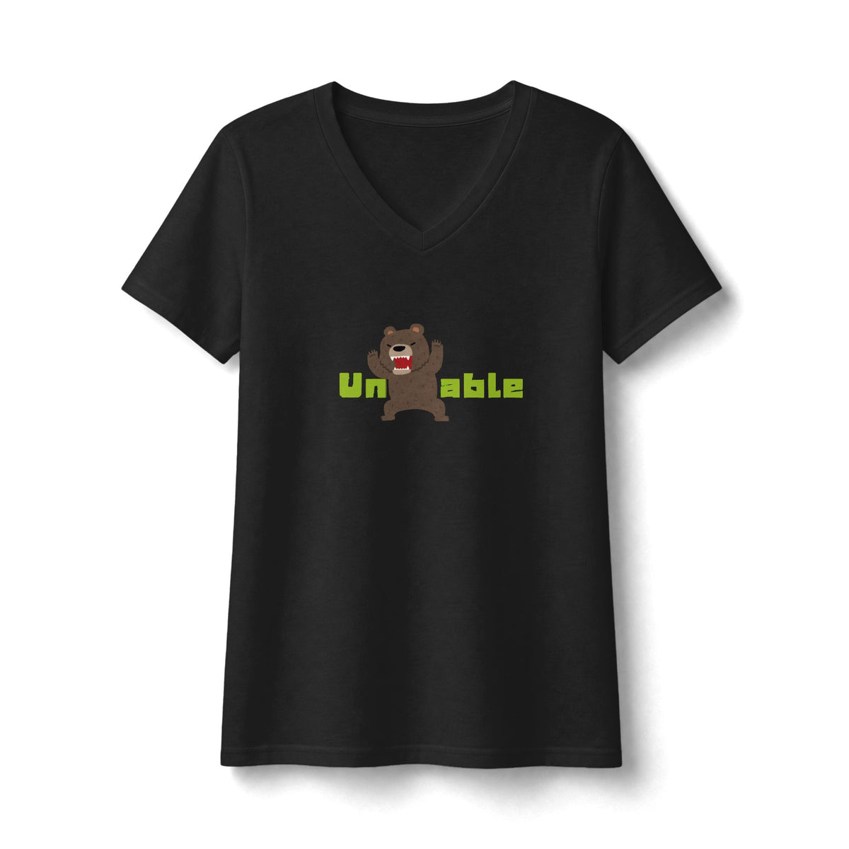 Un-Bearable Cute Bear Graphic Mental Health V Neck