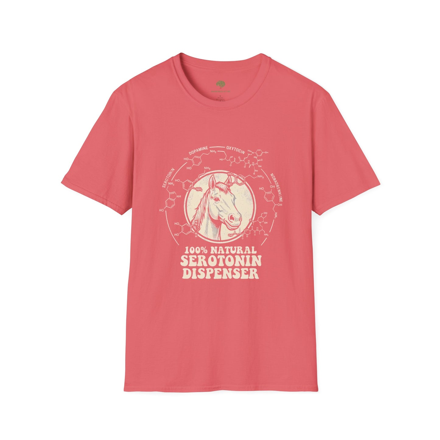 100% Natural Serotonin Dispenser Horse Graphic Tee