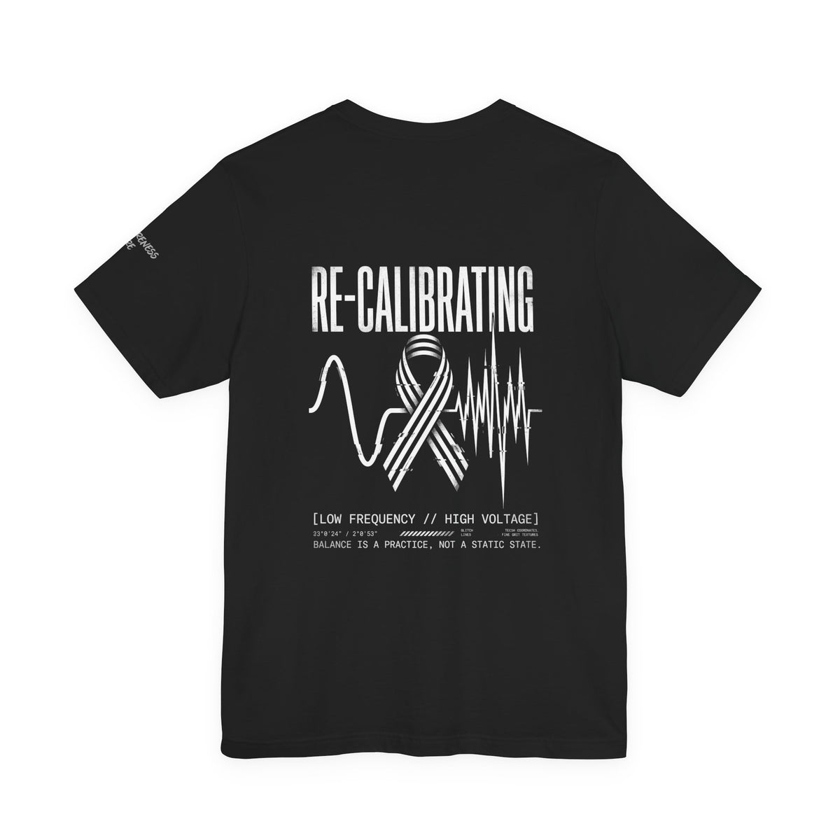 Re-Calibrating Ribbon Tee — Awareness Support Short Sleeve Shirt