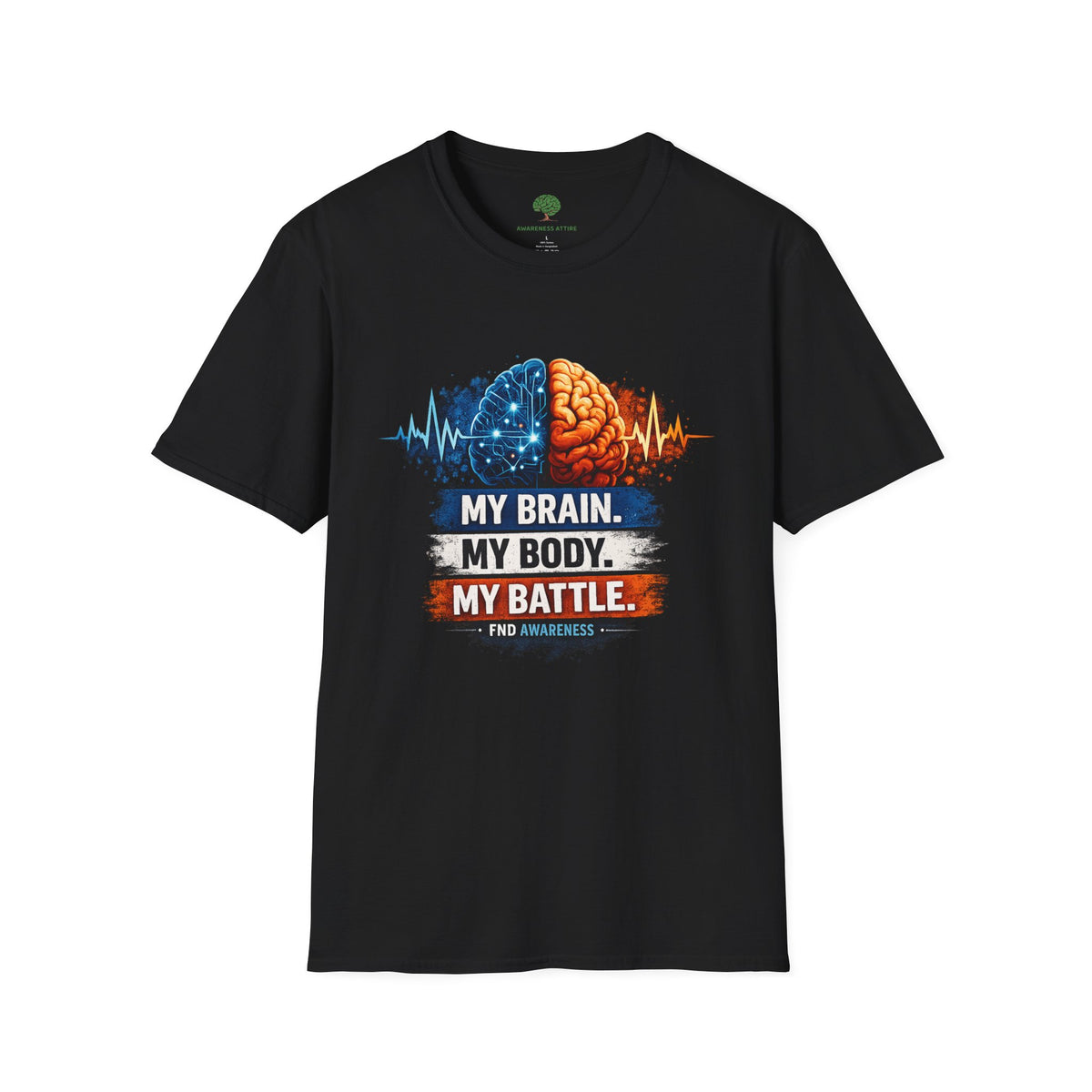 Brain Battle T-Shirt — “My Brain. My Body. My Battle.” Mental Health Awareness Tee