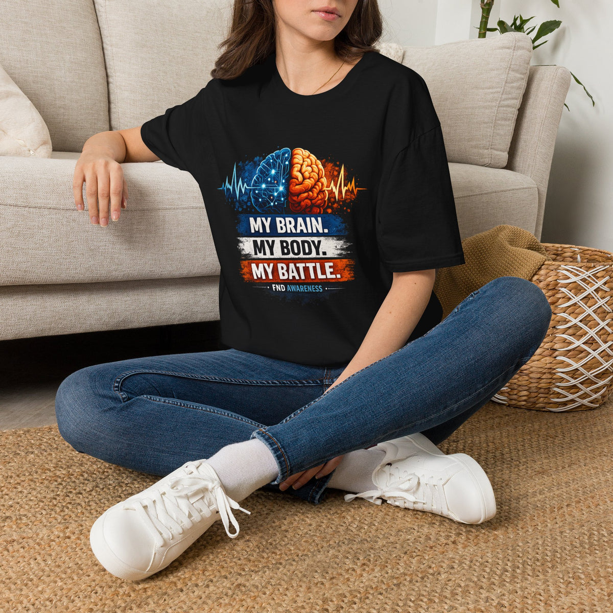Brain Battle T-Shirt — “My Brain. My Body. My Battle.” Mental Health Awareness Tee