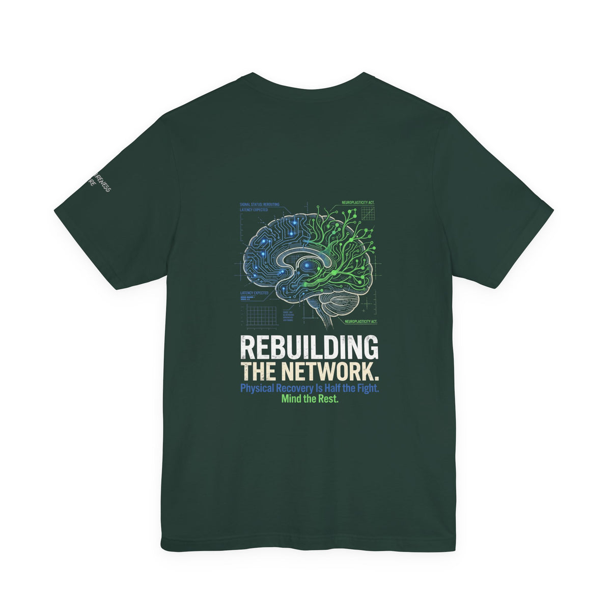 Rebuilding The Network Tee | Post-Stroke Depression & Neuroplasticity Heavyweight T-Shirt