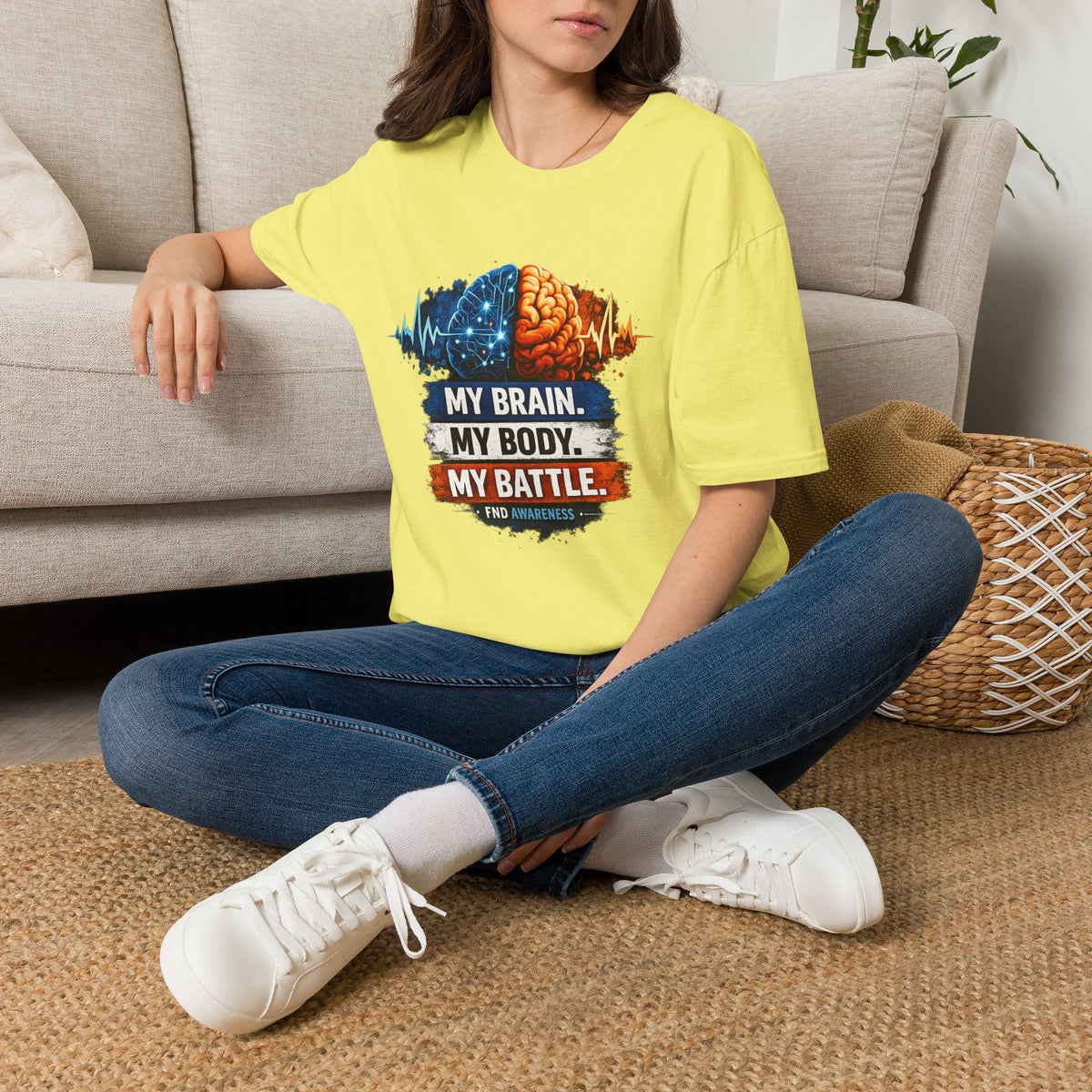 Brain Battle T-Shirt — “My Brain. My Body. My Battle.” Mental Health Awareness Tee