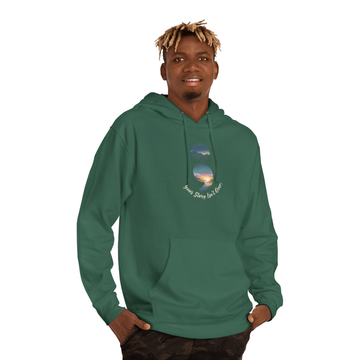 Your Story Isn’t Over Yet Semicolon Graphic Hoodie | Suicide Awareness & Mental Health Hoodie