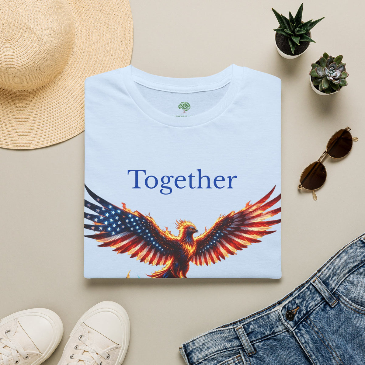 Together We Will Rise Graphic Tee | Phoenix Mascot Shirt