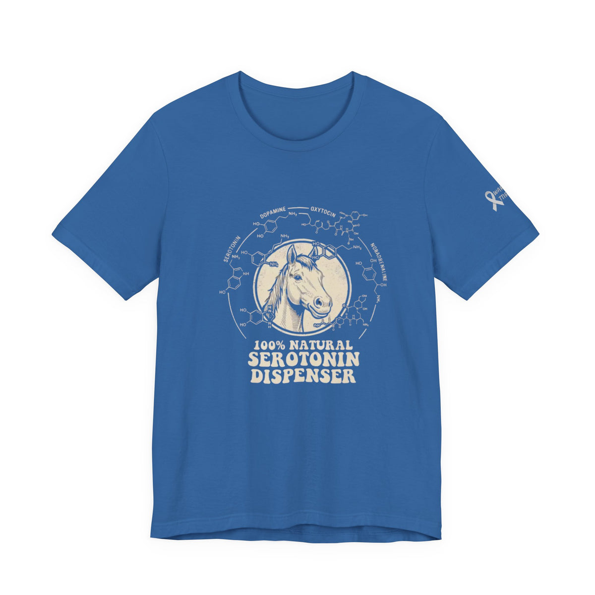 Horse 100% Natural Serotonin Dispenser T-Shirt | Equestrian Mental Health Graphic Tee