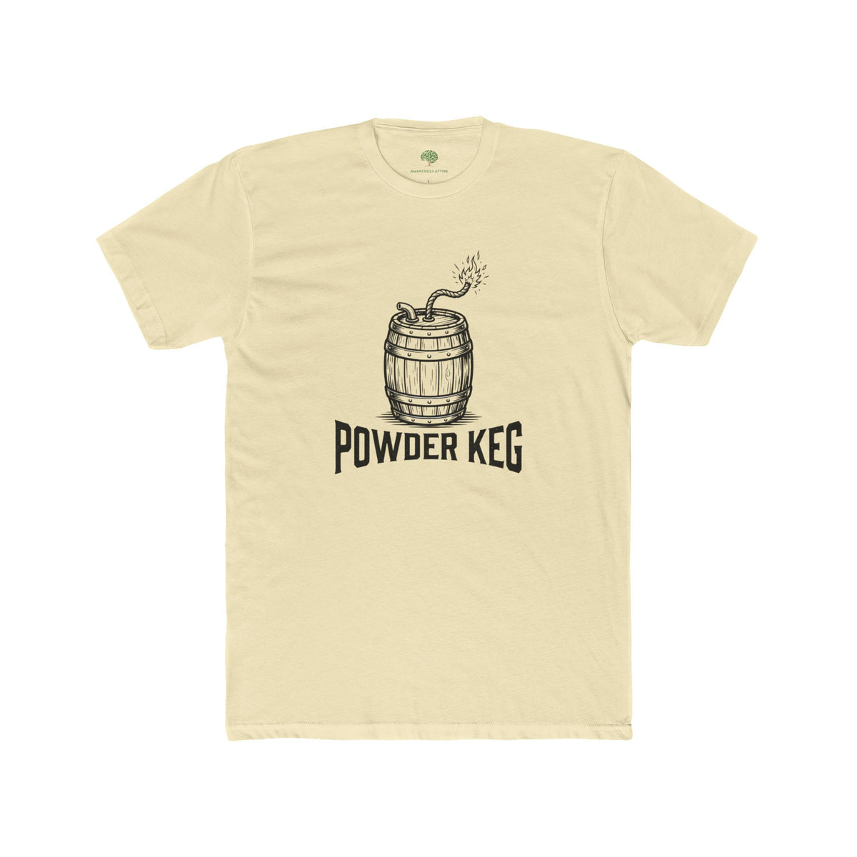 Powder Keg Barrel Graphic Tee — Vintage Explosion Illustration T-Shirt