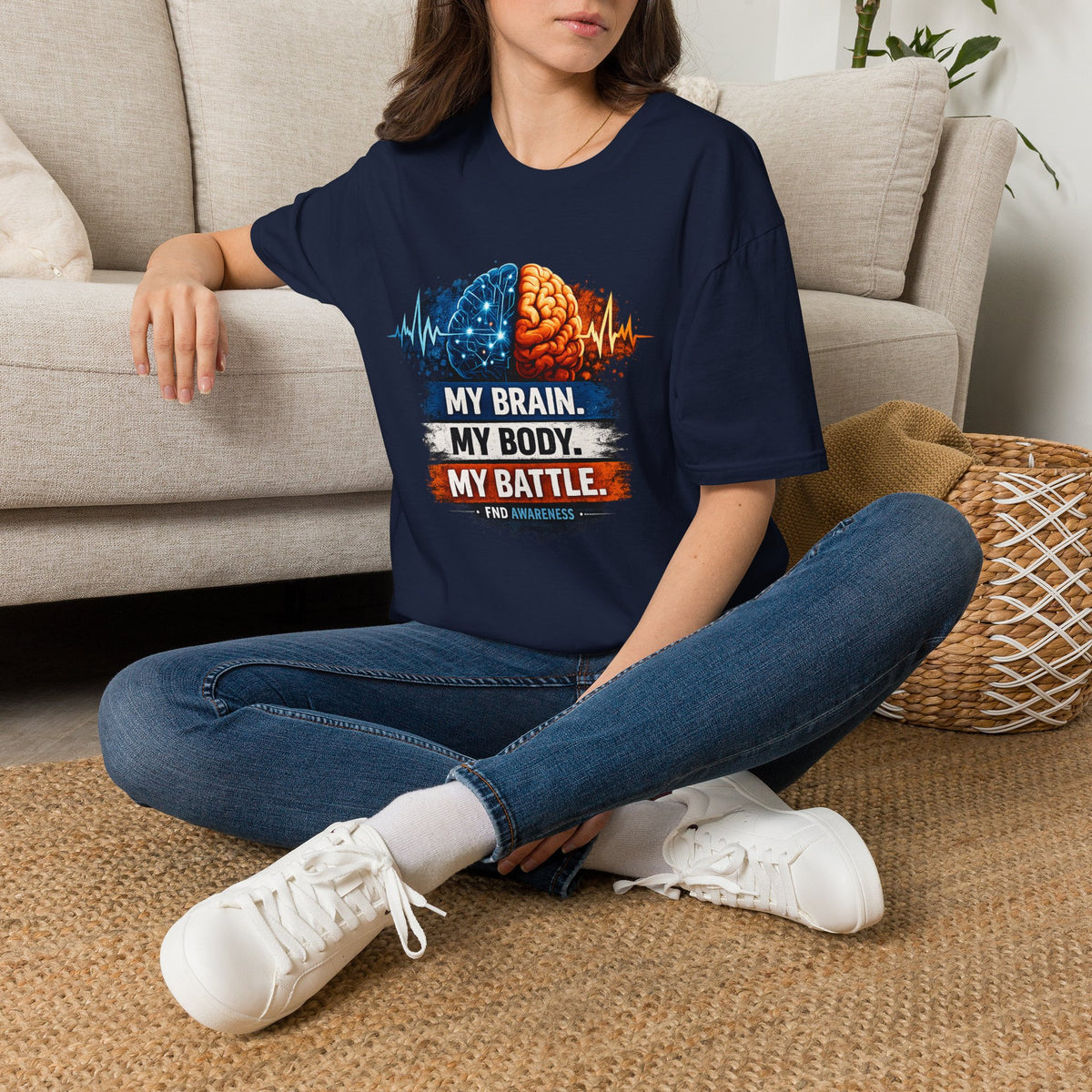 Brain Battle T-Shirt — “My Brain. My Body. My Battle.” Mental Health Awareness Tee