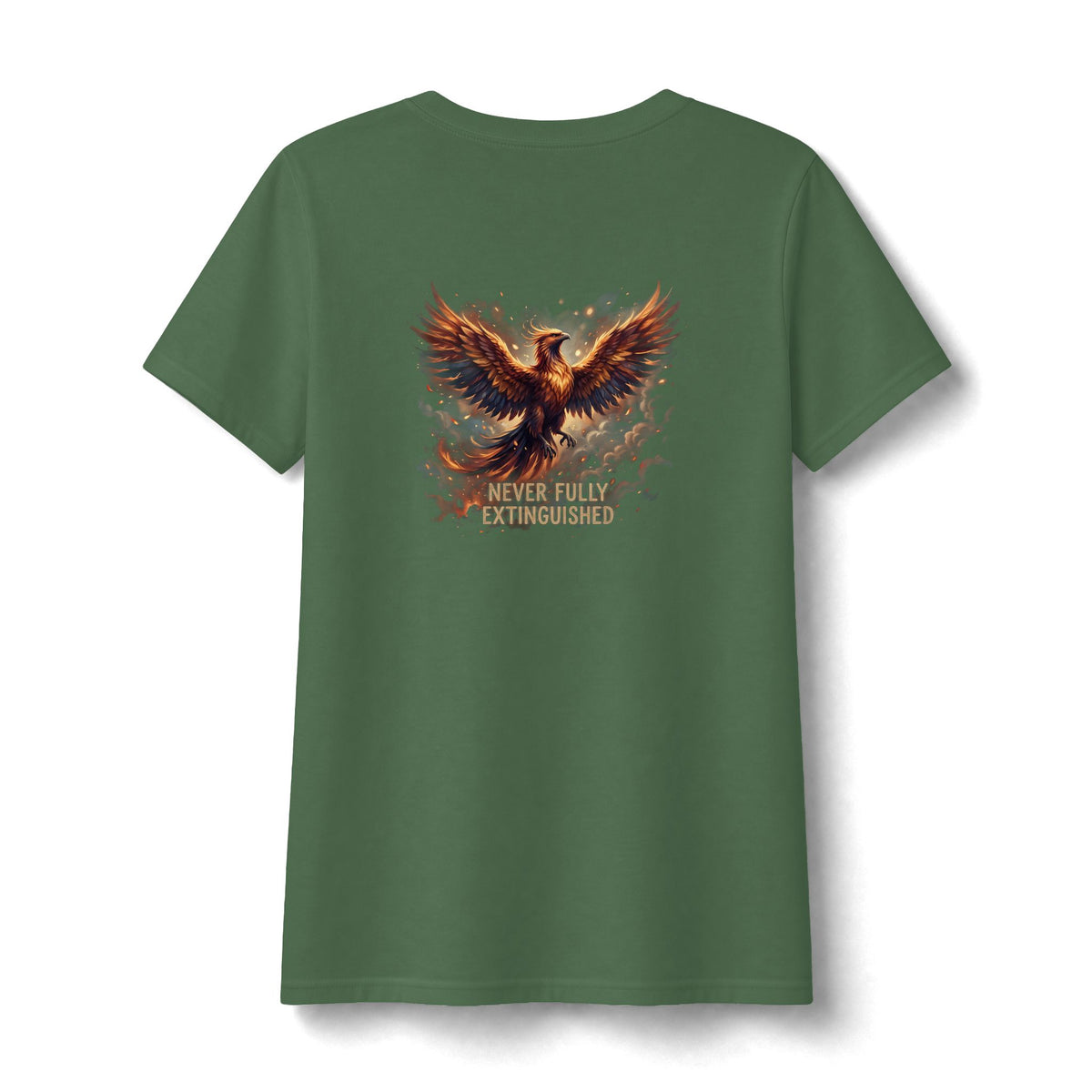 Never Fully Extinguished Phoenix Mental Health Women's V-Neck