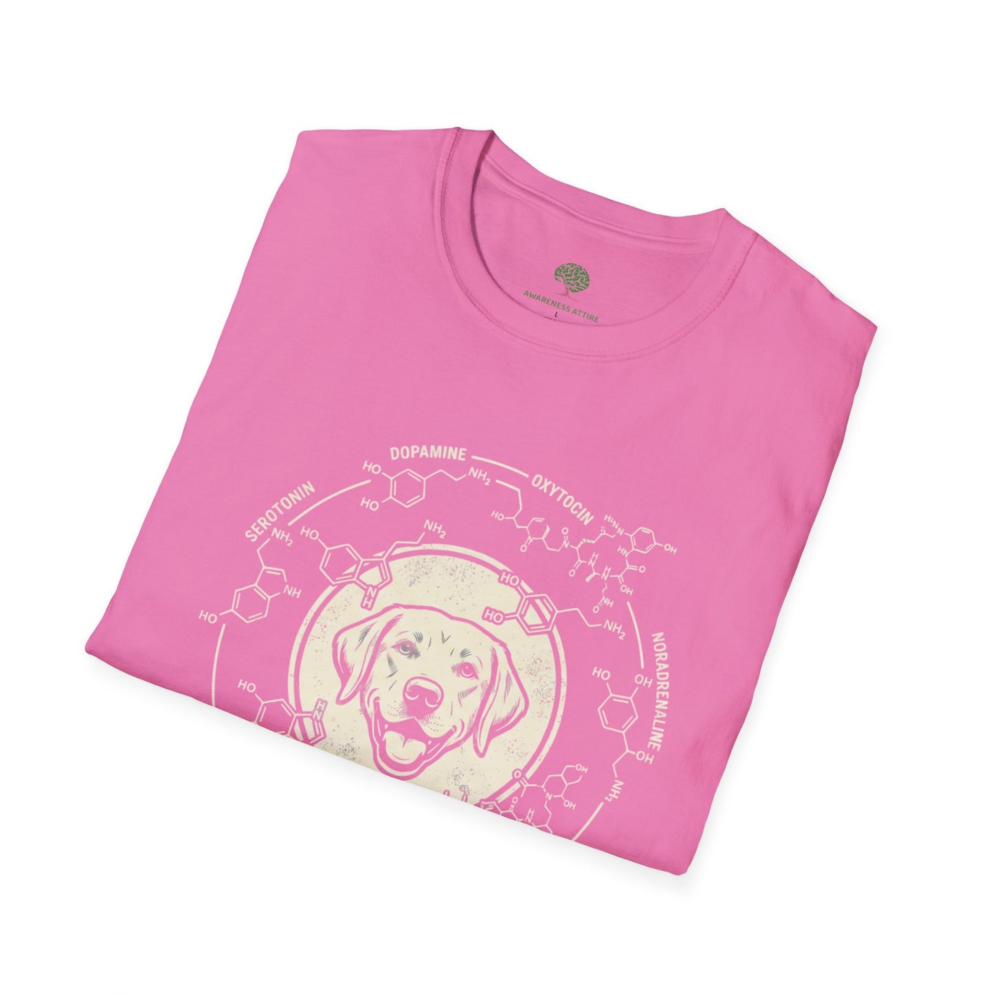 Serotonin Dispenser Dog T-Shirt — 100% Natural Retro Pup Graphic Tee