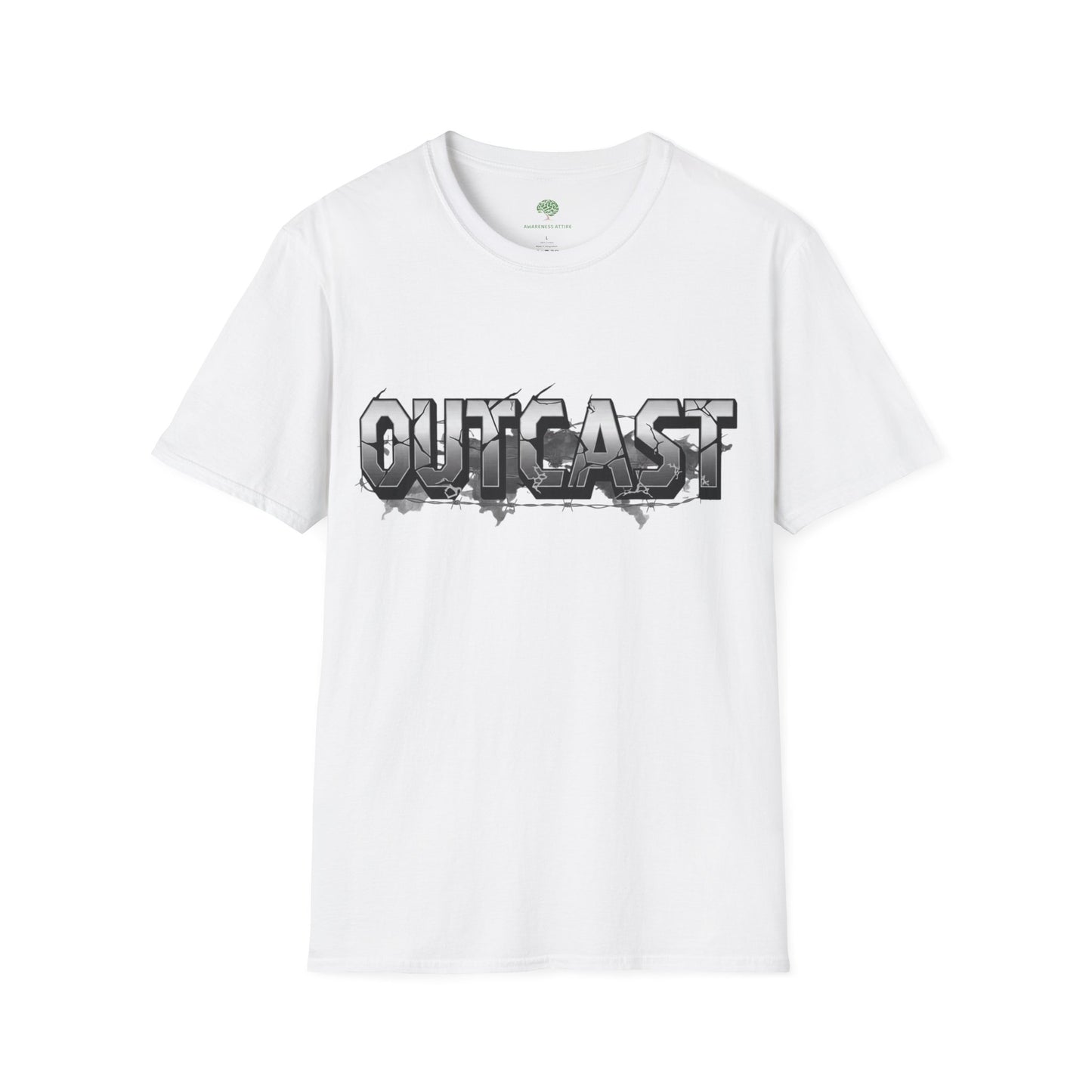 "Outcast" T-Shirt | Minimalist Typography Slogan Tee