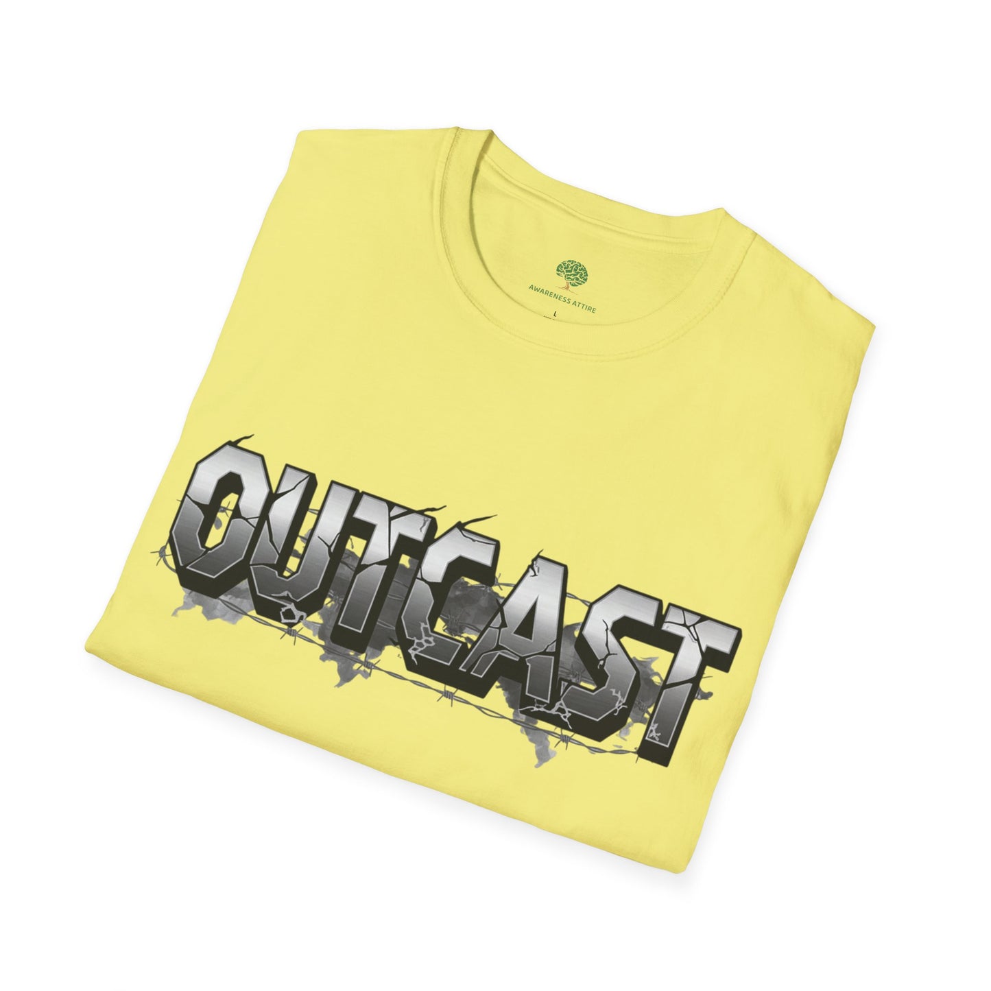 "Outcast" T-Shirt | Minimalist Typography Slogan Tee