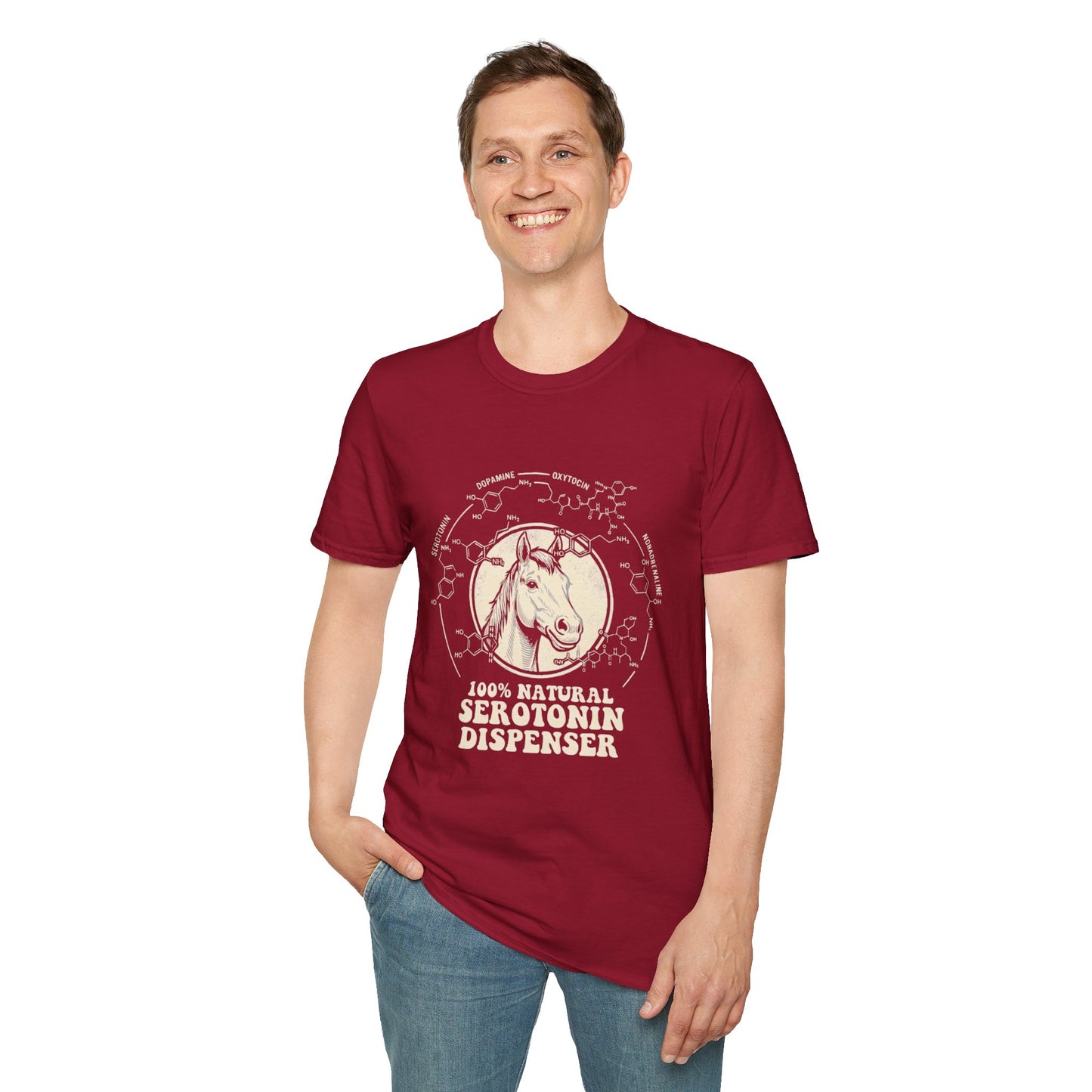 100% Natural Serotonin Dispenser Horse Graphic Tee