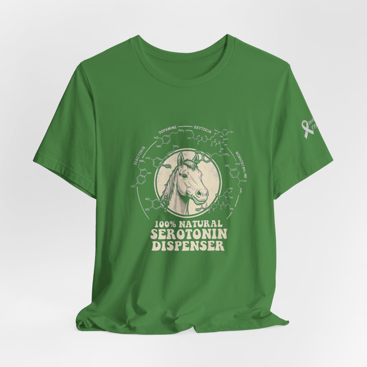 Horse 100% Natural Serotonin Dispenser T-Shirt | Equestrian Mental Health Graphic Tee