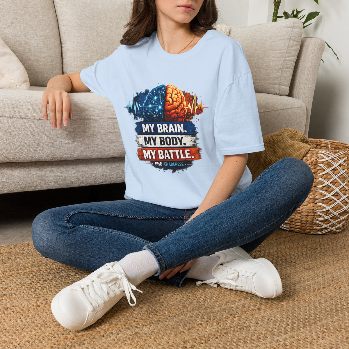 Brain Battle T-Shirt — “My Brain. My Body. My Battle.” Mental Health Awareness Tee