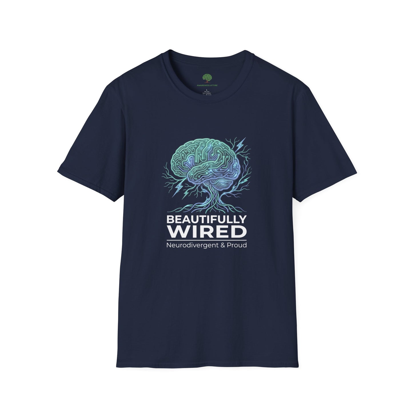 Beautifully Wired Brain T-Shirt — Neurodivergent Pride Tee