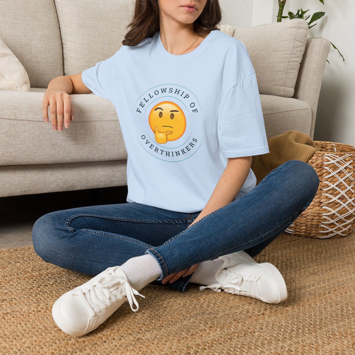 Funny Anxiety Graphic Tee - Fellowship of Overthinkers