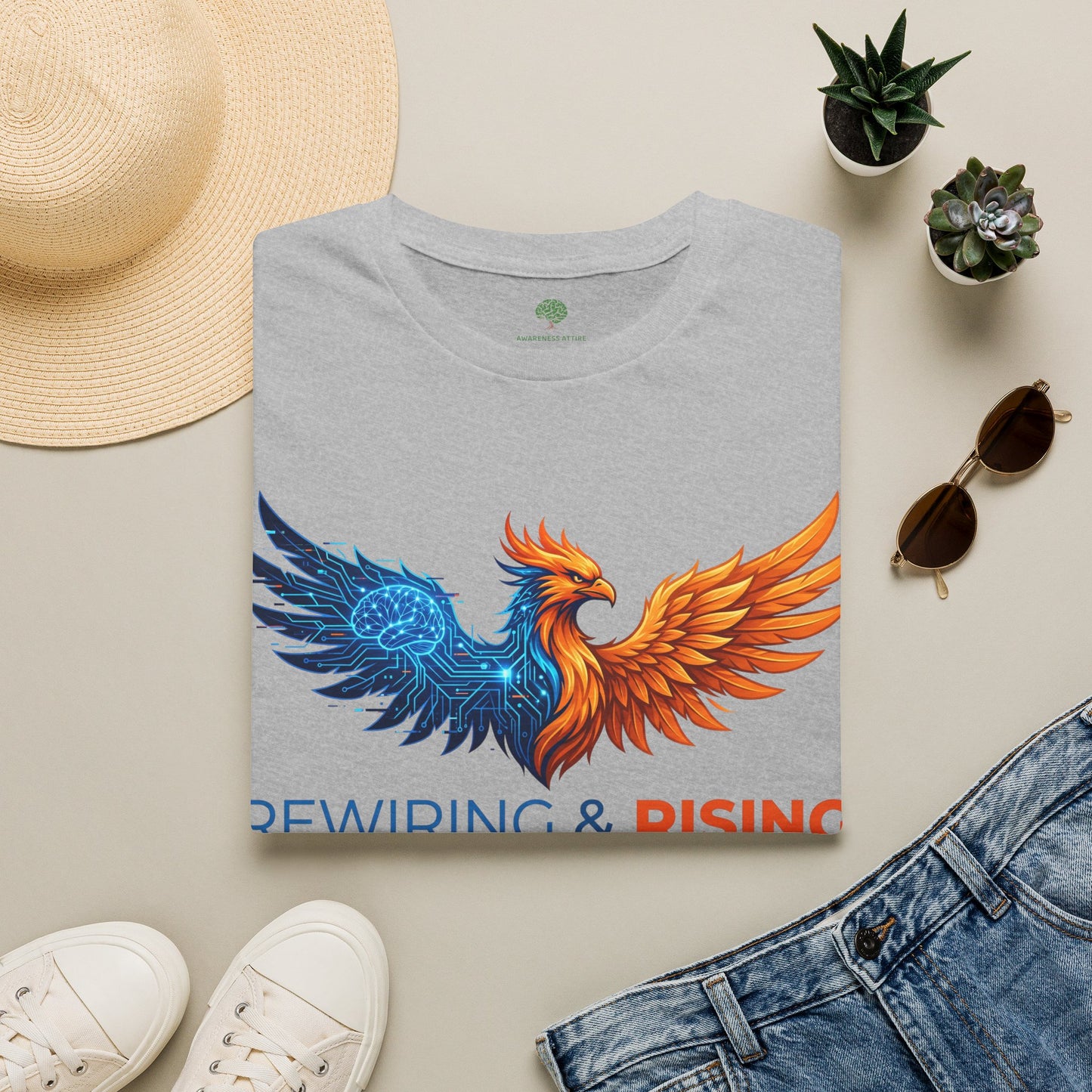 Rewiring & Rising FND Awareness Phoenix Tee