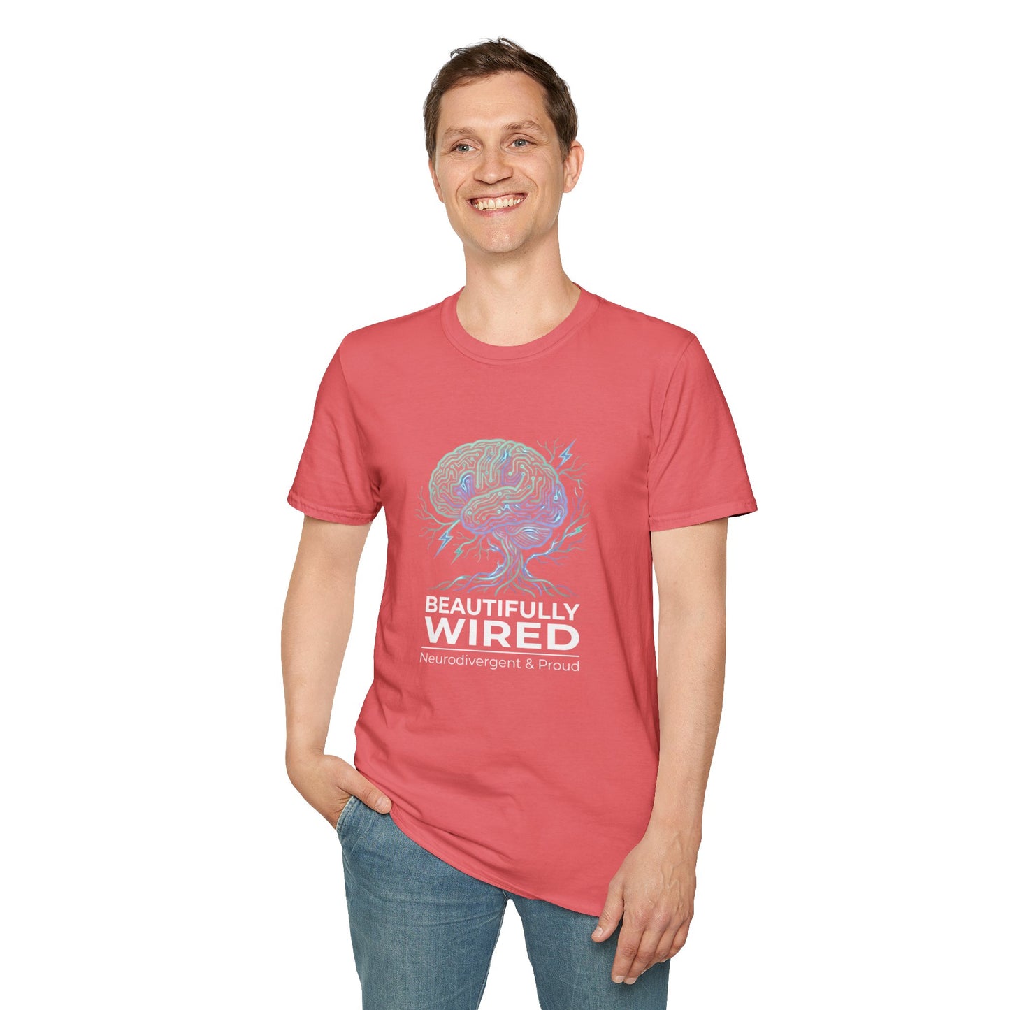 Beautifully Wired Brain T-Shirt — Neurodivergent Pride Tee