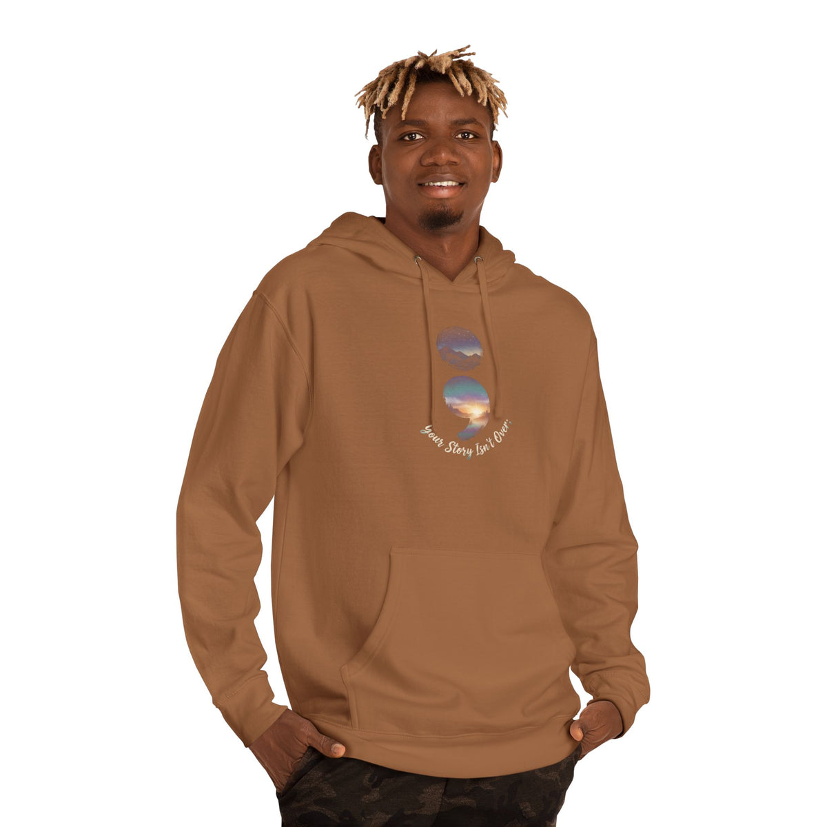 Your Story Isn’t Over Yet Semicolon Graphic Hoodie | Suicide Awareness & Mental Health Hoodie